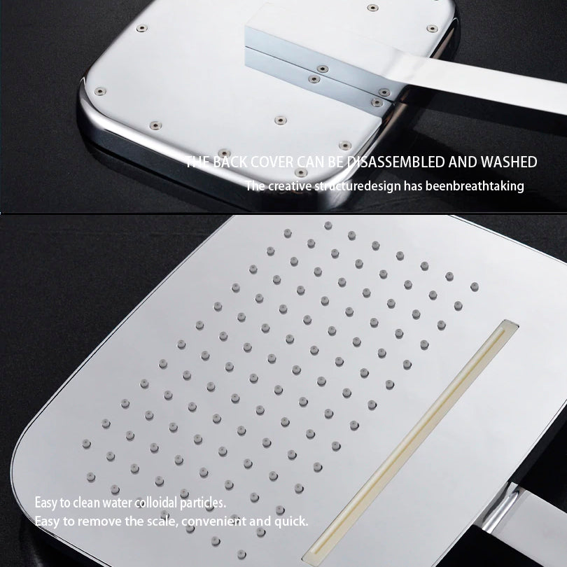 Juno Rain Waterfall Mixer Wall Mounted Bathroom Shower with Handheld Shower 