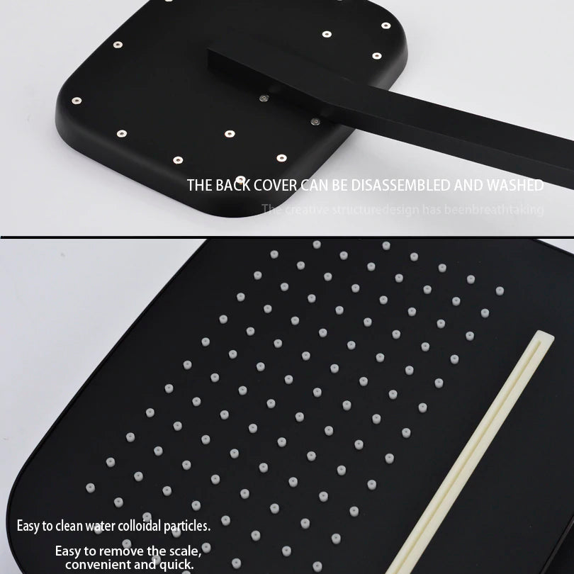 Juno Rain Waterfall Mixer Wall Mounted Bathroom Shower with Handheld Shower 