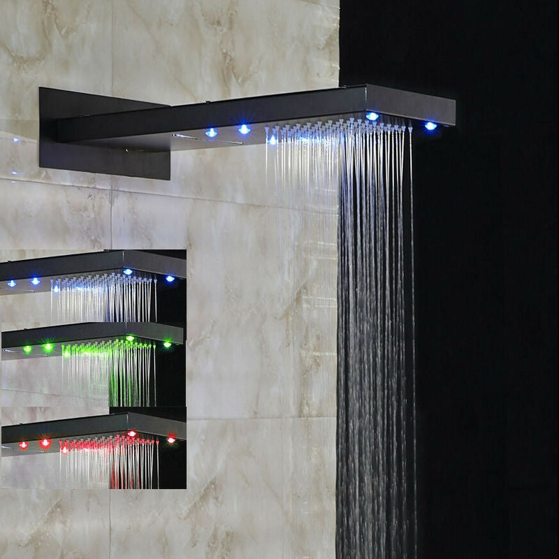 Juno Rectangle LED Shower Head Oil Rubbed Bronze