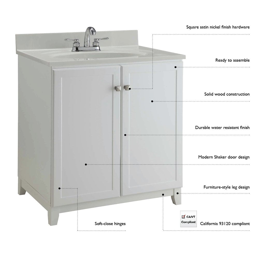 Juno White Vanity Set