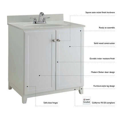 Juno White Vanity Set