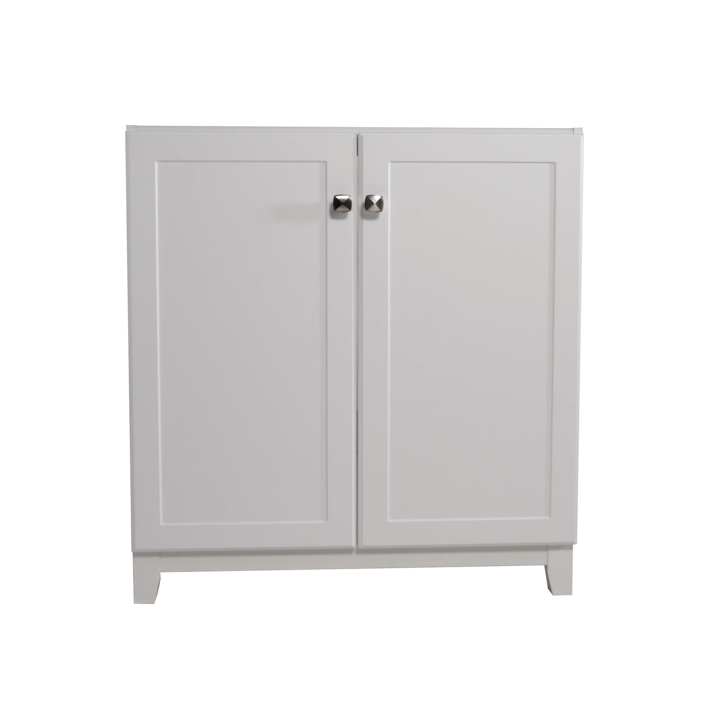 Juno Rectangle Semi-Gloss White Furniture Style 2-Door Vanity Set