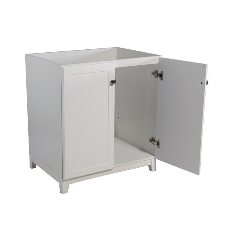 Juno Rectangle Semi-Gloss White Furniture Style 2-Door Vanity Set