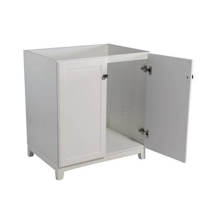 Juno Rectangle Semi-Gloss White Furniture Style 2-Door Vanity Set