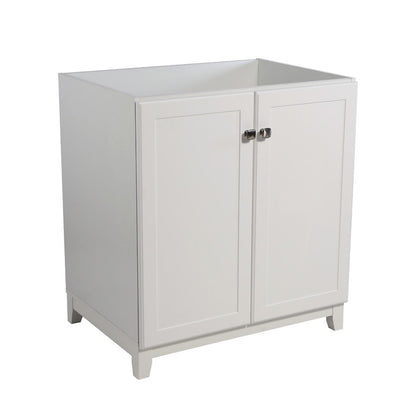 Juno Rectangle Semi-Gloss White Furniture Style 2-Door Vanity Set