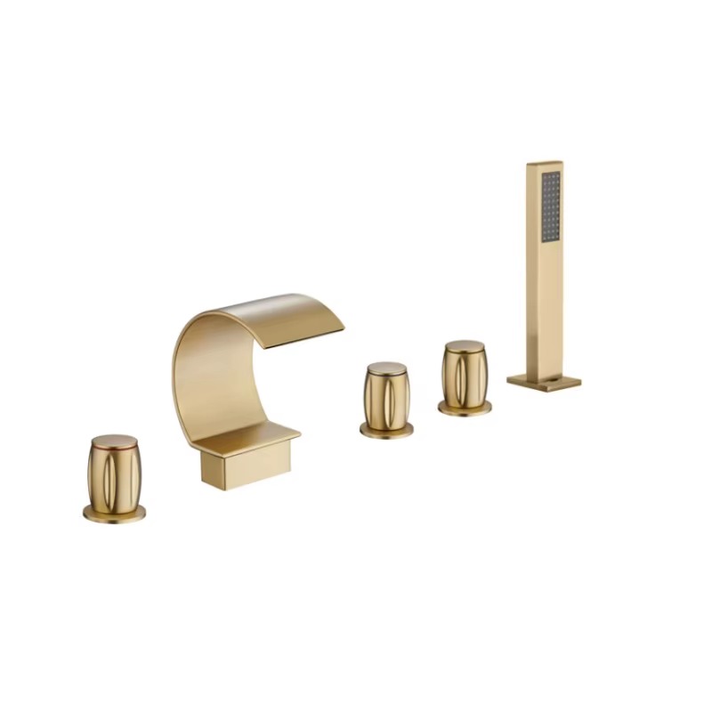 gold finish bathtub faucet