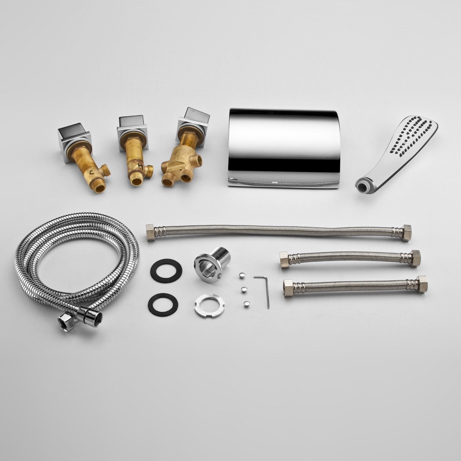 Juno Roman Tub Waterfall Faucet with Handheld Shower