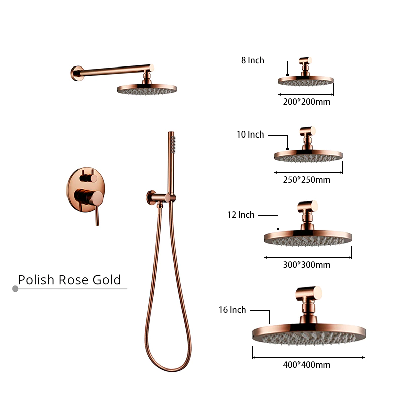Juno Rose Gold Shower Head