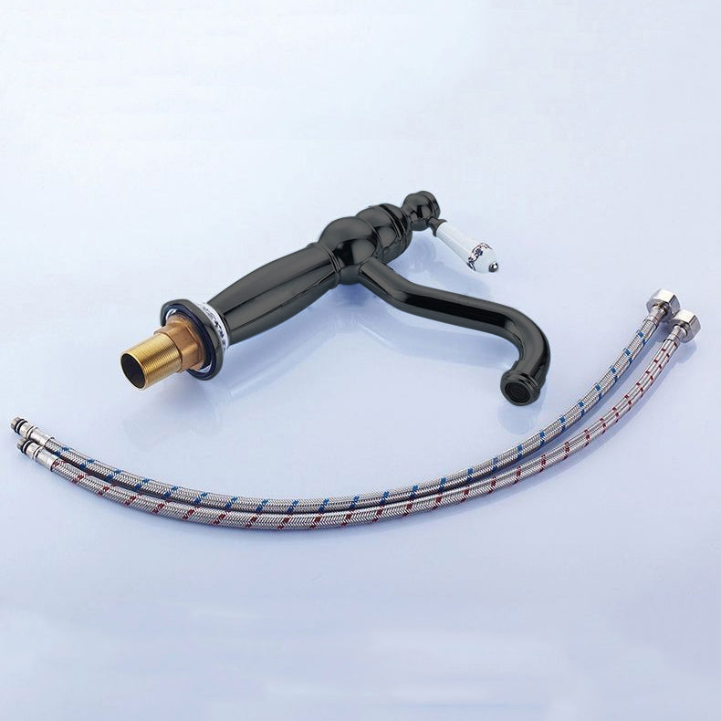 Juno Rotation Neck Dark Oil Rubbed Bronze Deck Mount Bathroom Vessel Sink Faucet