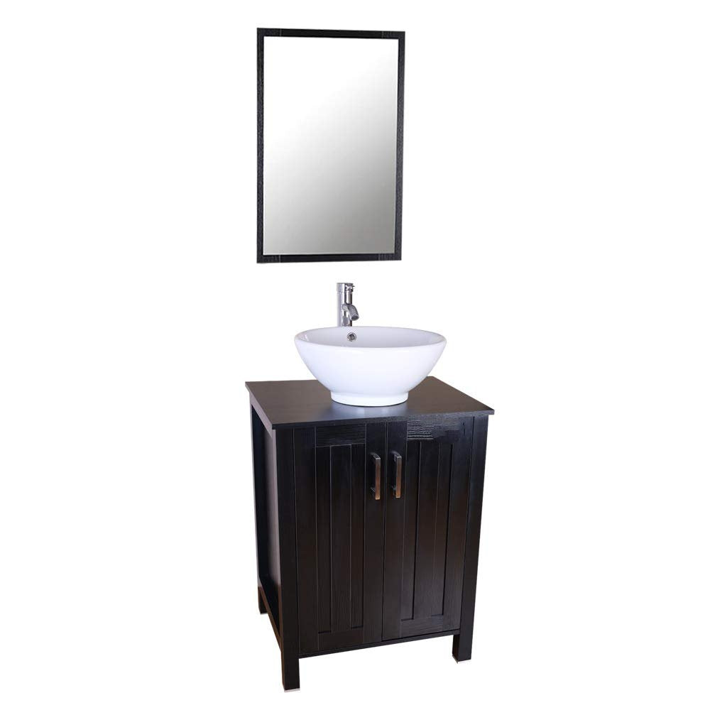 Juno Round Ceramic Vessel 24" Vanity Set