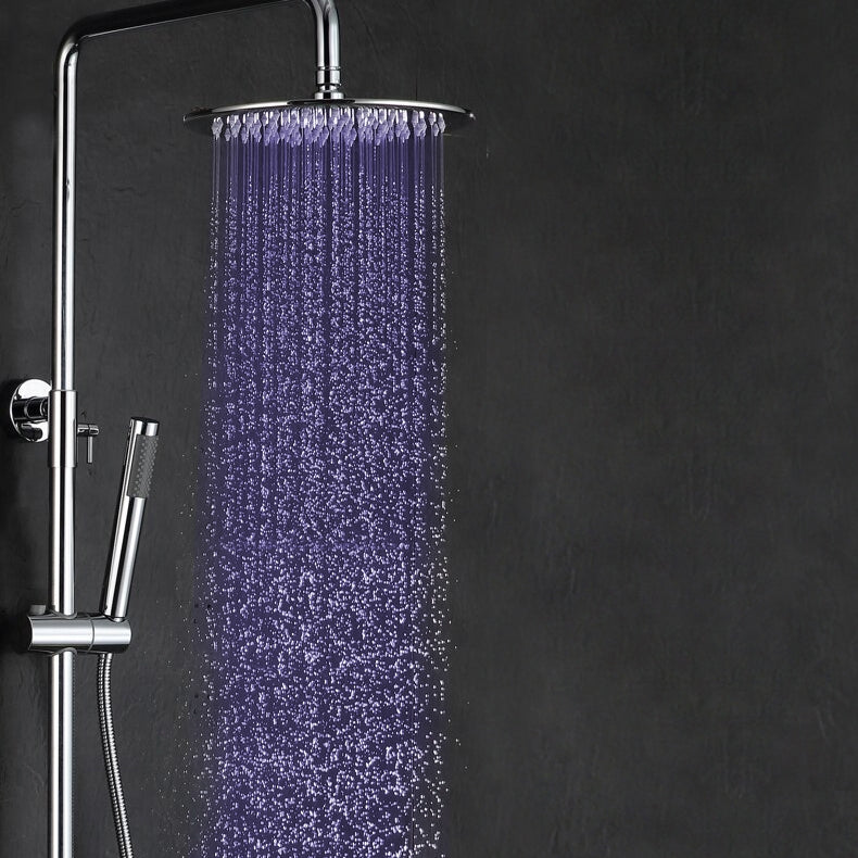 Juno Round LED Shower Set with Handheld Shower & Shower Faucet