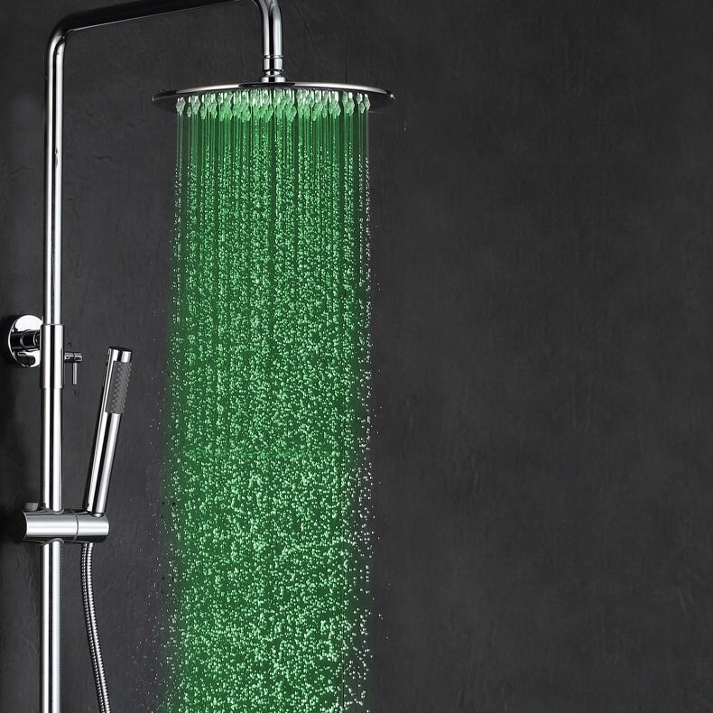 Juno Round LED Shower Set with Handheld Shower & Shower Faucet