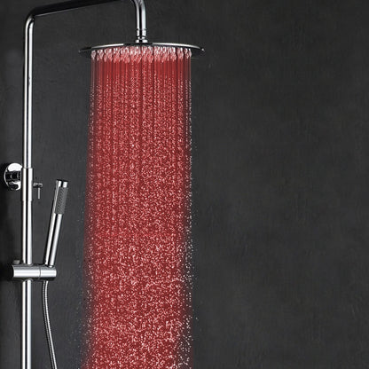 Juno Round LED Shower Set with Handheld Shower & Shower Faucet