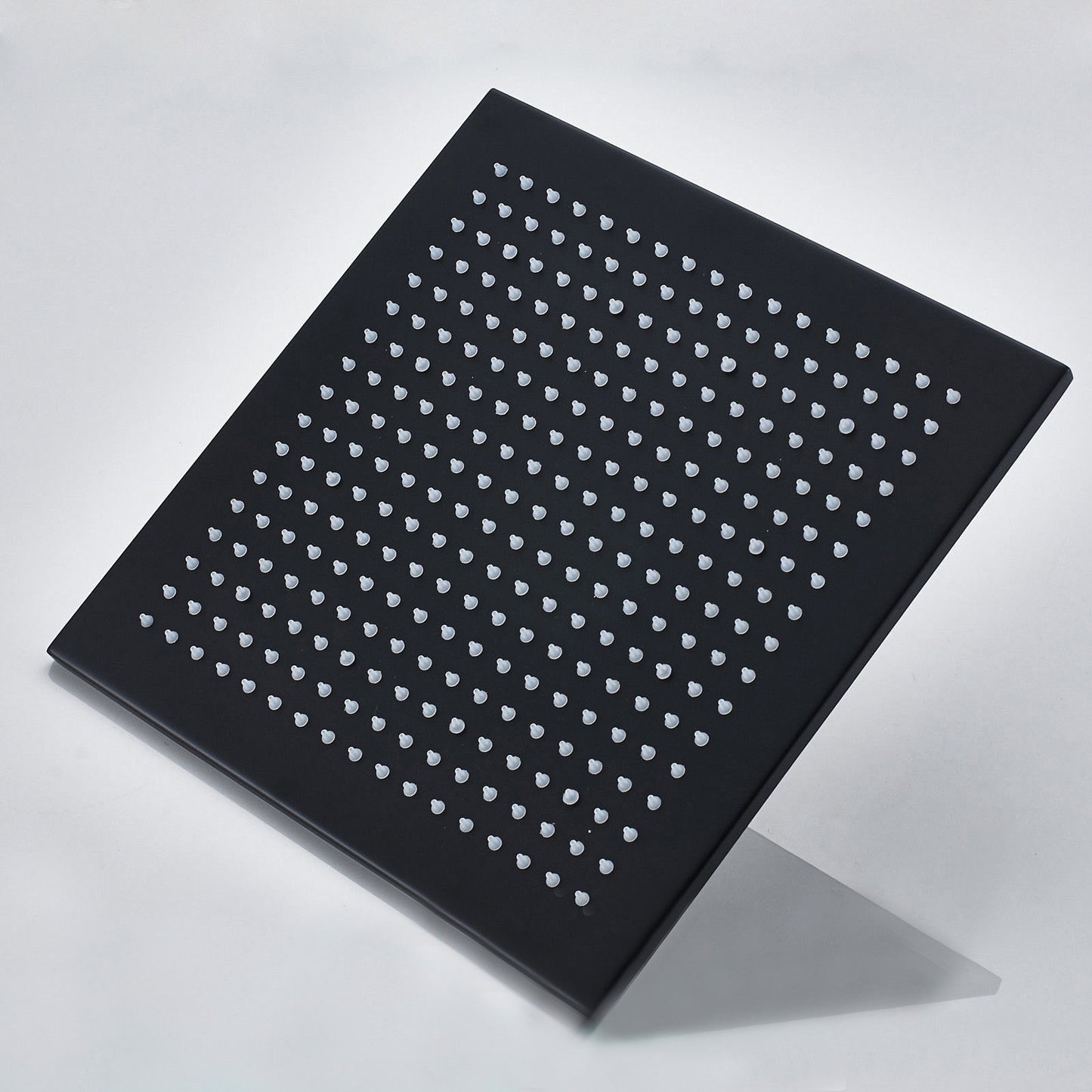 Juno Royal Wall Mount Black Polished Rain Shower Head with Hand Shower