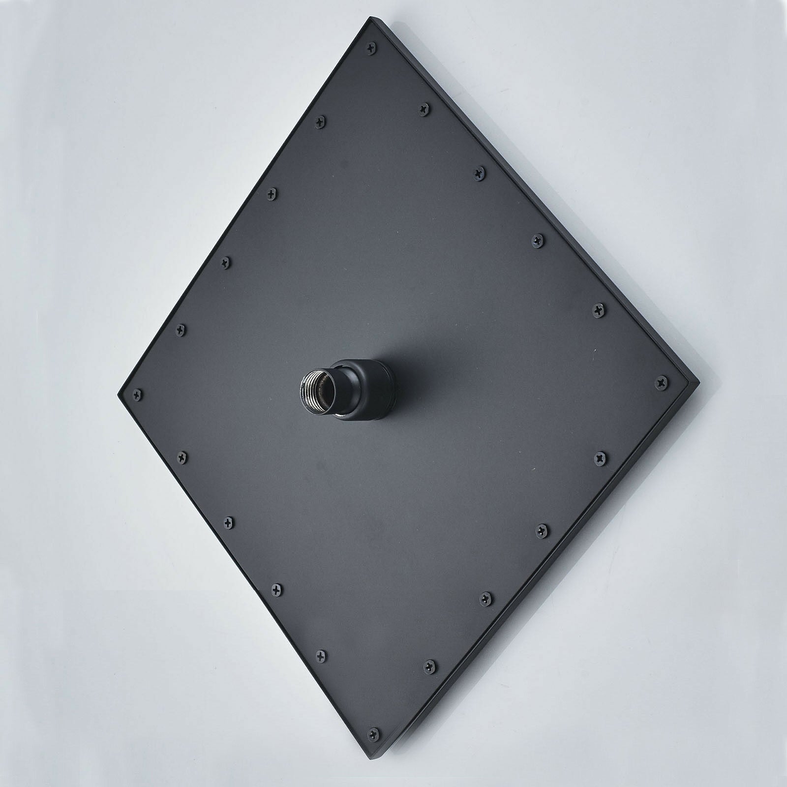 Juno Royal Wall Mount Black Polished Rain Shower Head with Hand Shower