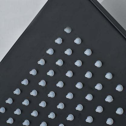 Juno Royal Wall Mount Black Polished Rain Shower Head with Hand Shower