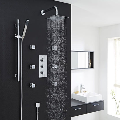 Juno Saint-Étienne Chrome Thermostatic Shower System Set
