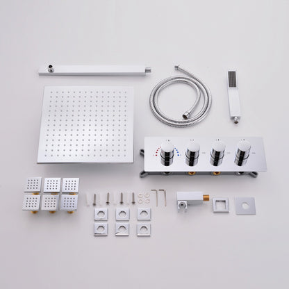 Juno Shower Head Wall Mount Chrome Finish 10 Inch & 12 Inch