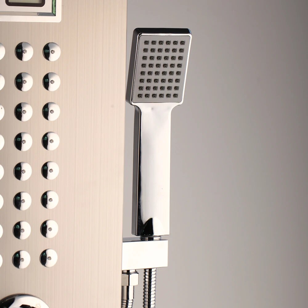 Juno Golden Brass Stainless Steel Contemporary Bath Shower Faucets