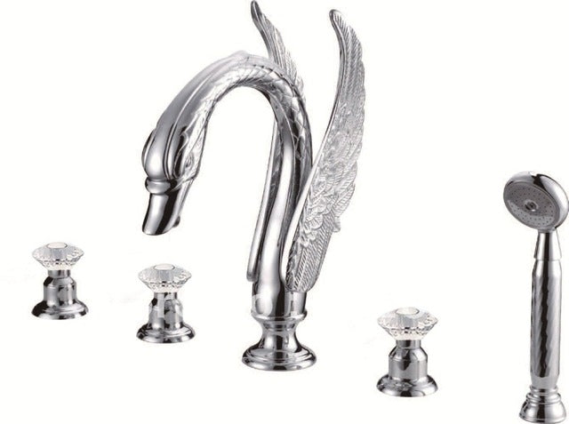 Juno Silver Plated Waterfall Bathroom Faucet