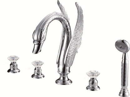 Juno Silver Plated Waterfall Bathroom Faucet