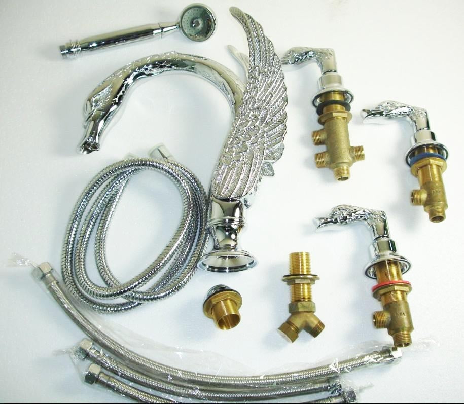 Juno Silver Plated Waterfall Bathroom Faucet