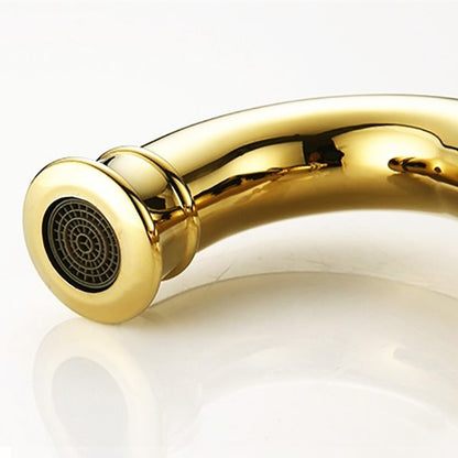 Juno Single Handle Deck Mount Vessel Sink Faucet in Gold Plated Faucet