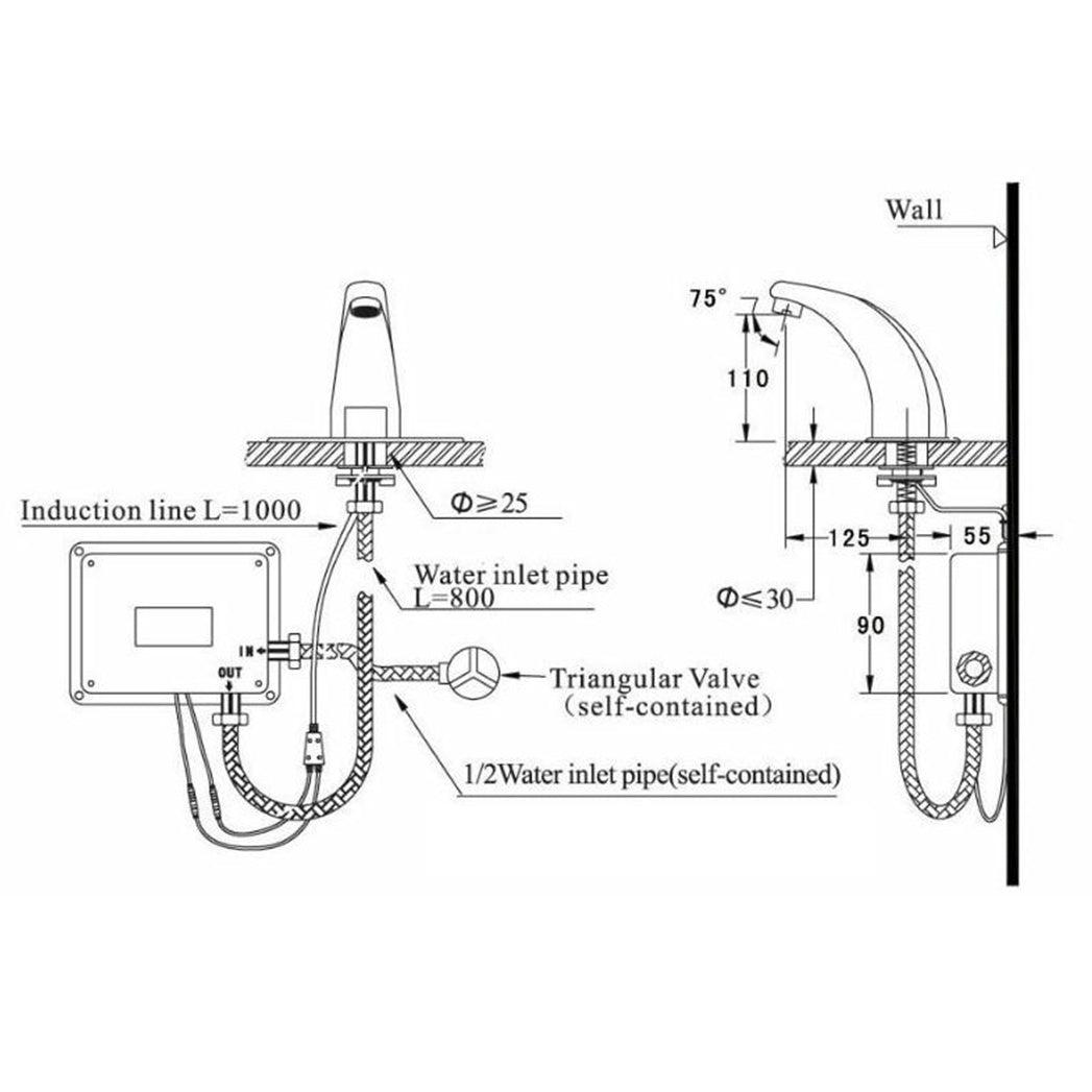 Juno Solid Brass Oil Rubbed Bronze Motion Sensor Faucet
