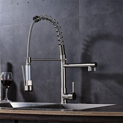 Juno Sorrento Kitchen Sink Faucet With Pull Down Mixer Tap In Brushed Nickel