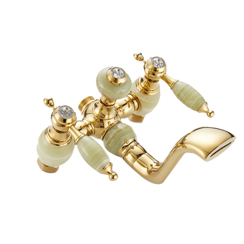 Juno New Free Standing Bathtub Spout Faucet and Rotatable Hand Shower Set