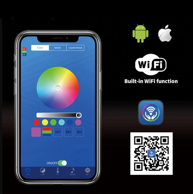 Juno Square 16" Water LED Rainfall Ceiling Showerhead