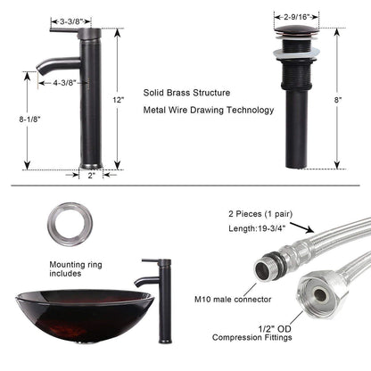 Juno Black Vessel Vanity Set 