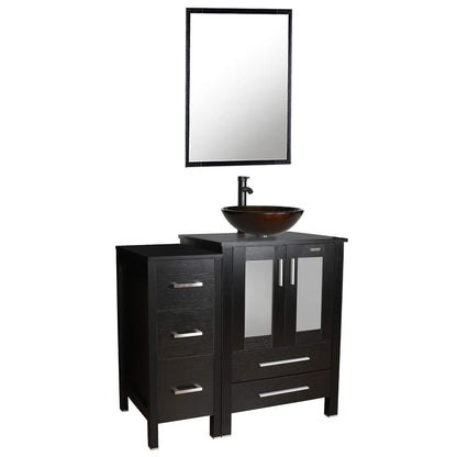 Juno Black Vessel Vanity Set 