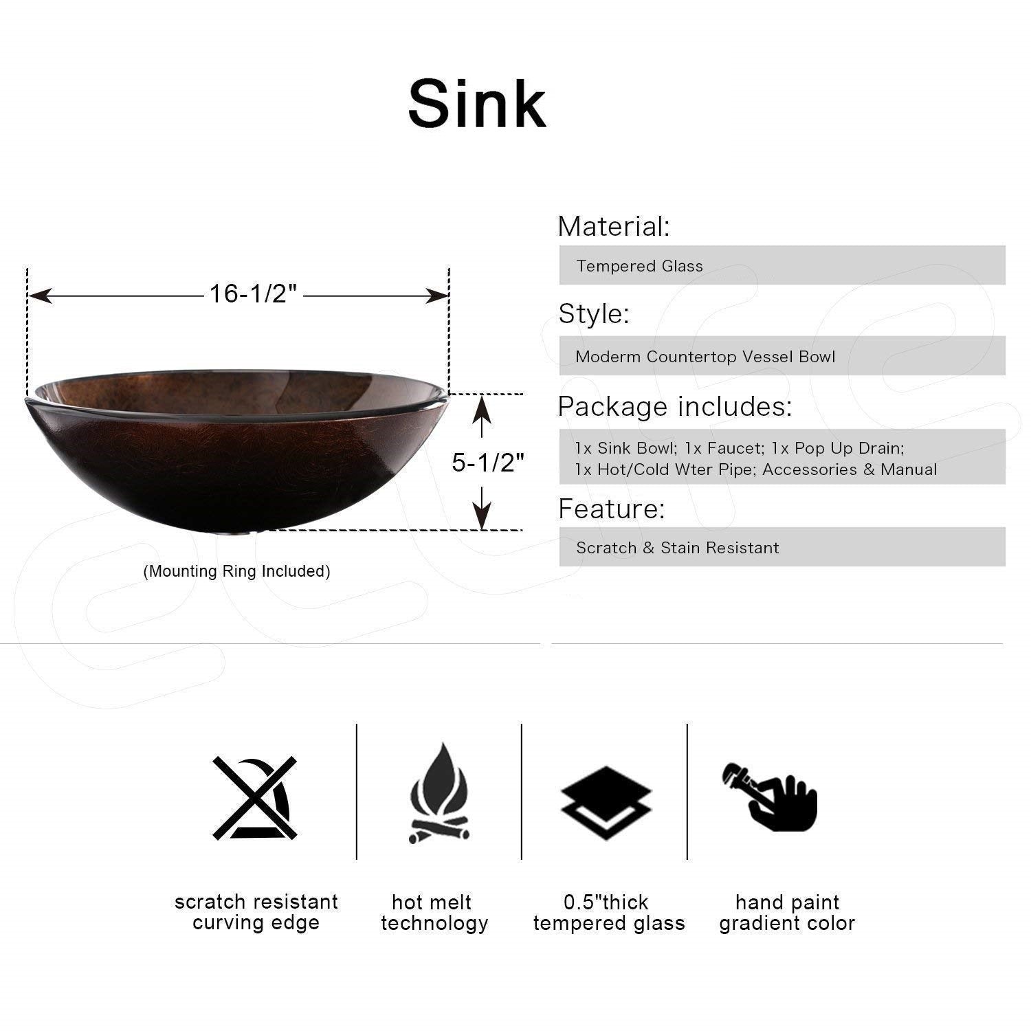 Juno Black Vessel Vanity Set 