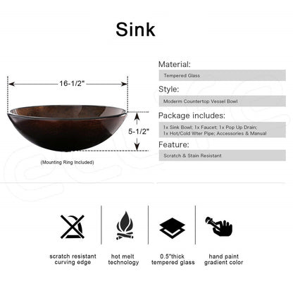 Juno Black Vessel Vanity Set 