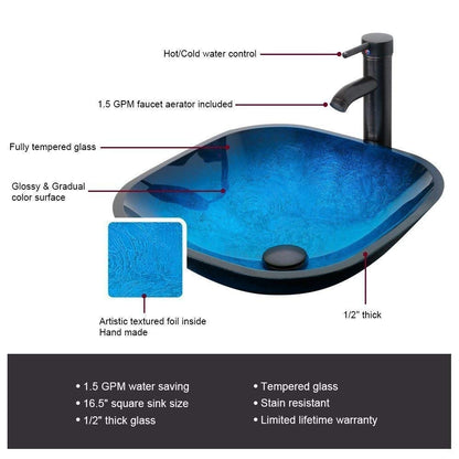 Juno Ocean Blue Vessel Sink