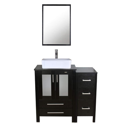Juno White Rectangular Vanity Set