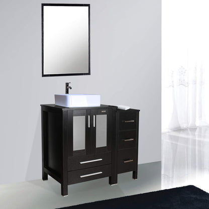 Juno White Rectangular Vanity Set