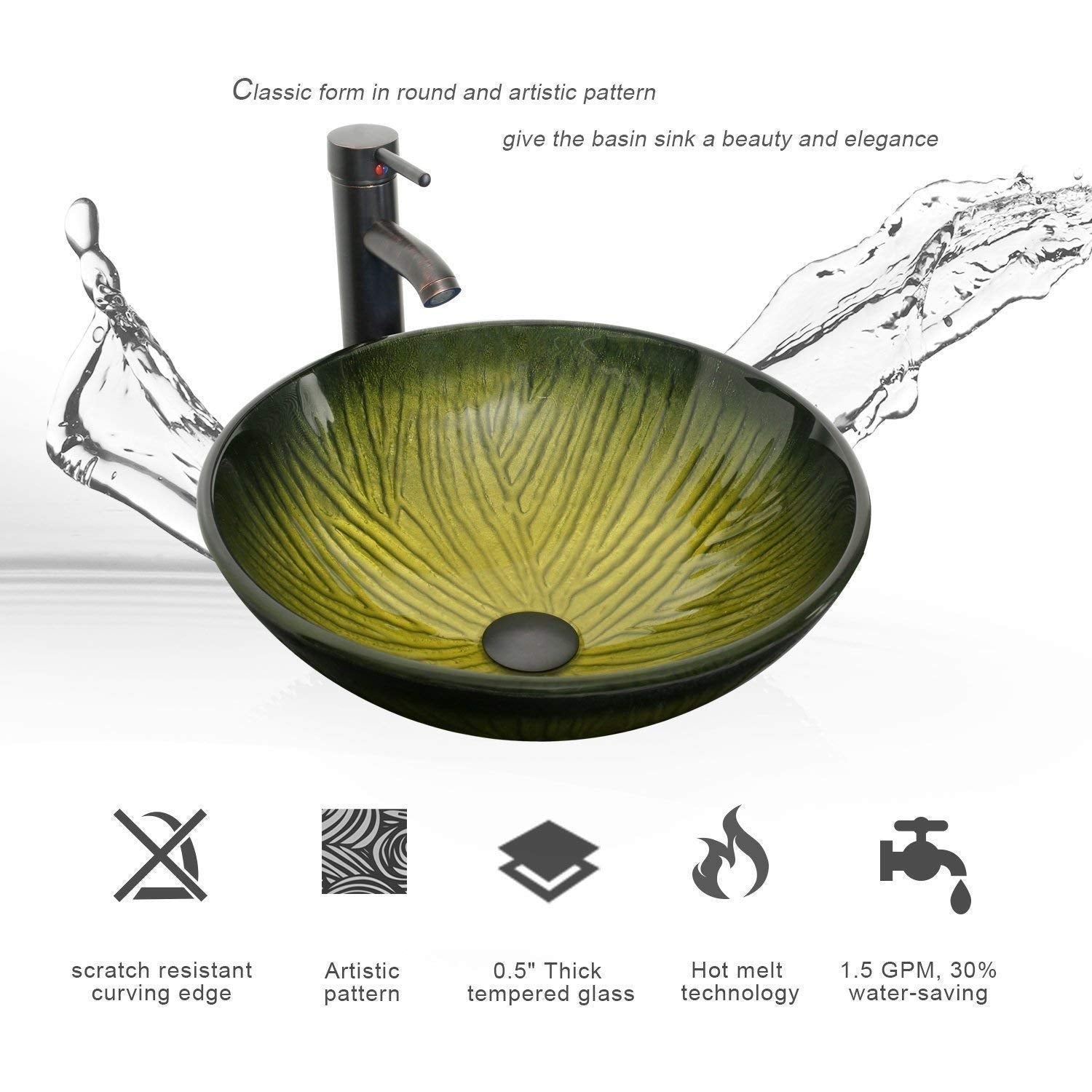 Juno Square Yellow Vanity Set