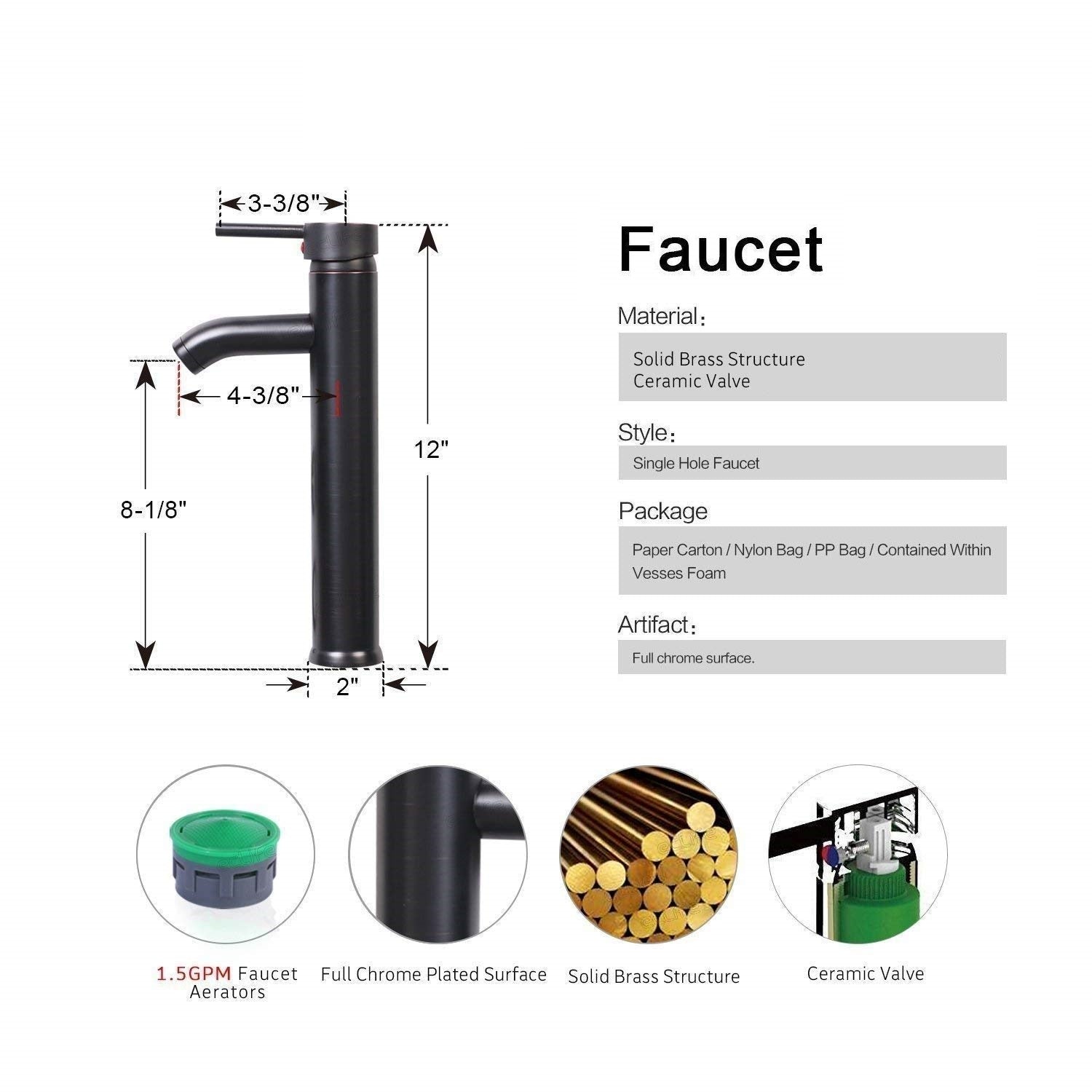 Juno White 36" Vanity with Yellow Vessel Sink