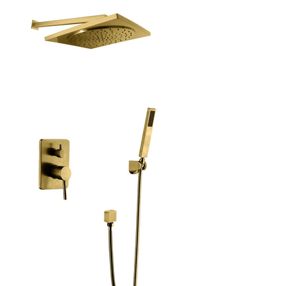 Juno Wall Mount Gold Shower Head 