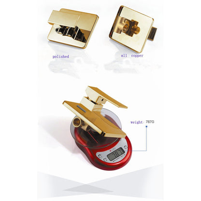 Juno Square Gold Wall Mounted Widespread Rain Waterfall Bathroom Shower