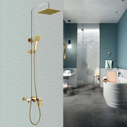 Juno Square Luxury ABS Rain Waterfall Shower 10 Inch Shower Head