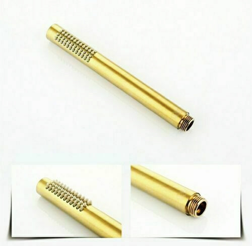 Juno Square Wall Mount Gold Shower Head Set with Handheld Shower