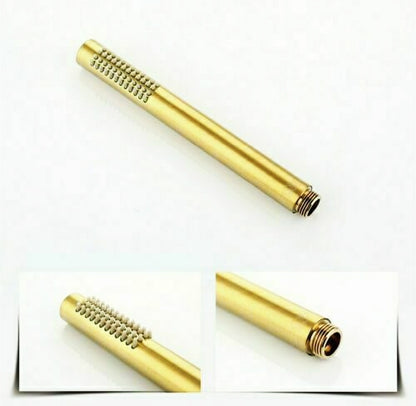 Juno Square Wall Mount Gold Shower Head Set with Handheld Shower