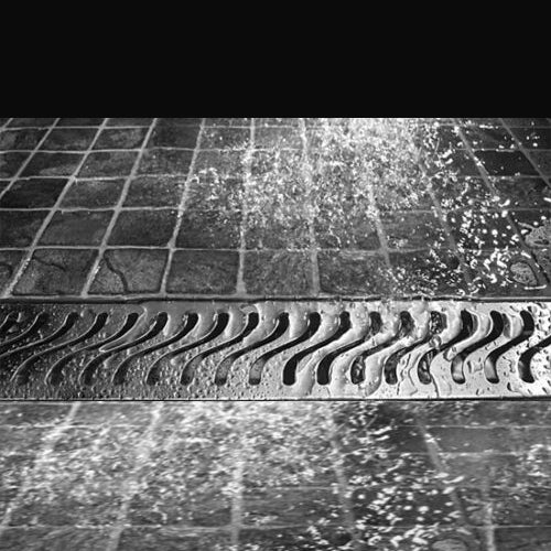Juno Stainless Steel Linear Shower Drain Flag Design Flange Body