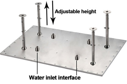 Juno Stainless Steel Rectangle Brushed Nickel Rainfall Ceiling Shower