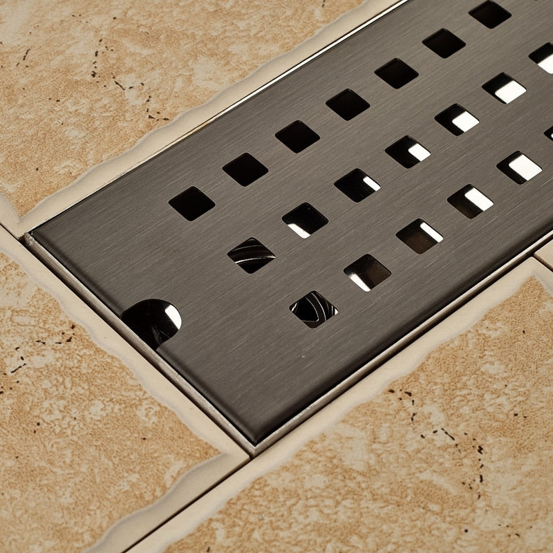 Juno Stylish Square Holes Oil-Rubbed Bronze Waste Water Bathroom Drain System