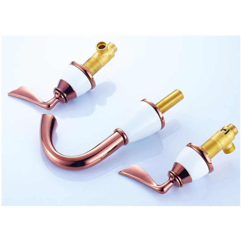 Juno Super Luxury Rose Gold Finish Bathroom Basin Sink Faucet