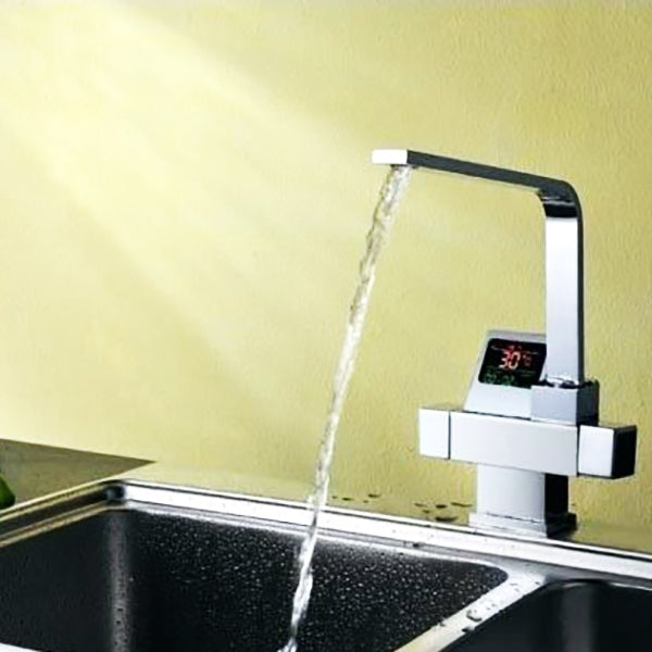 Juno Thermostatic Digital Disply Kitchen Sink Faucet Pure Copper Kitchen Faucet